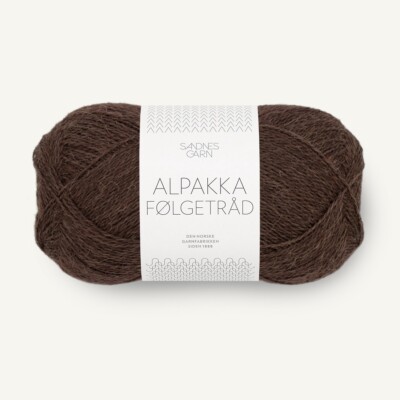 ALPAKKA FØLGETRÅD von SANDNES GARN - CACAO NIBS (3091) - 50 g / ca. 400 m Wolle