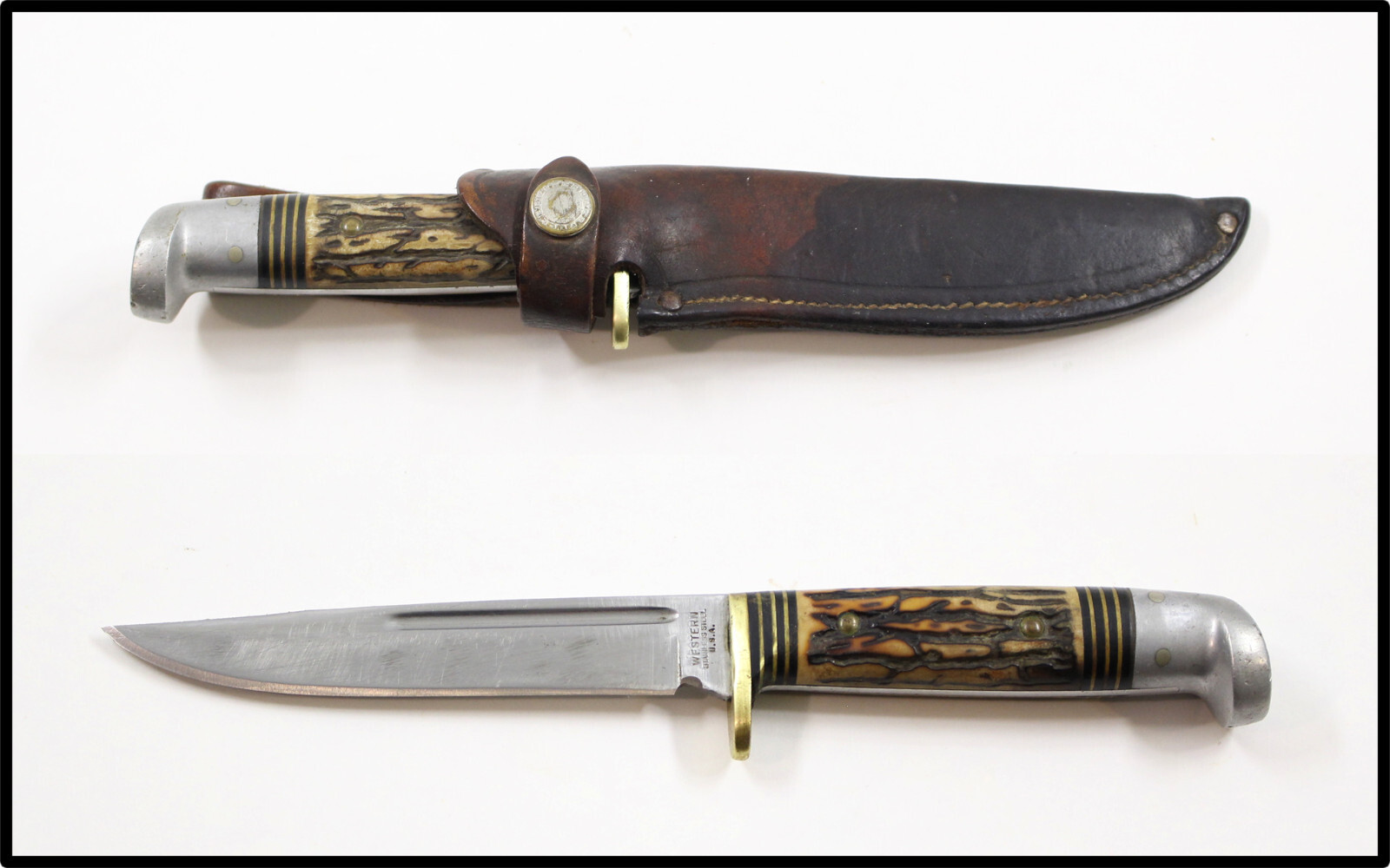 Vintage WESTERN USA S H48A hunting side camp knife old NICE LOOK eBay