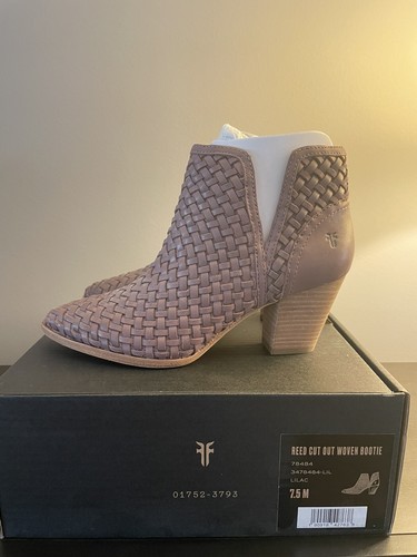Frye Reed Cut Out Woven Bootie Lilac 7 