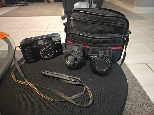 Kit D'objectifs Auxiliaires Photco Pour Canon Sure Shot AF35M-II - Grand-angle Et Téléobjectif - Neuf Vintage