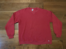 Vintage Russell Made in USA 50/50 Blank Red Crewneck Sweatshirt - Men's XLarge