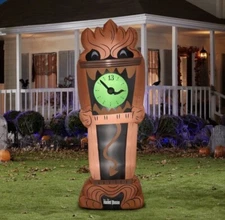 GEMMY 8'FT DISNEY'S HAUNTED MANSION 13 HR MONSTER CLOCK INFLATABLE Yard Decor