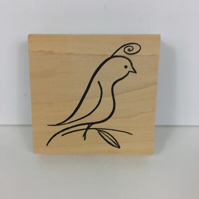 DR 407D Quail Rubber Stamp Ducks In A Row Joan Farber 3.25'' Bird Line-Drawing WM