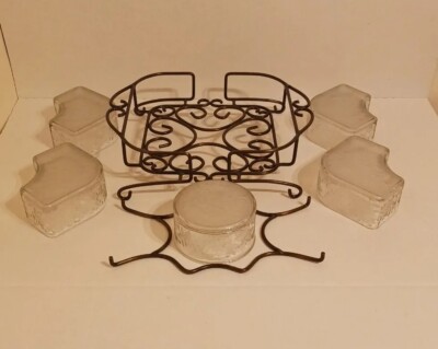 Princess House Fantasia Crystal Chip and Dip Set with 2pc. Metal