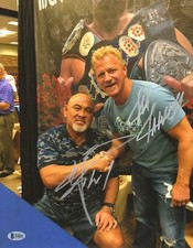 Great Muta Keiji Mutoh & Jeff Jarrett Signed 11x14 Photo BAS COA WWE WCW NJPW