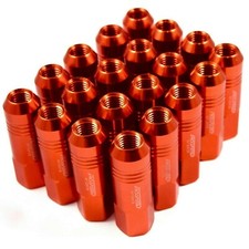 AROSPEED Orange Aluminum Open End Lug Nut LightWeight 12X1.5 60MM Set Of 20