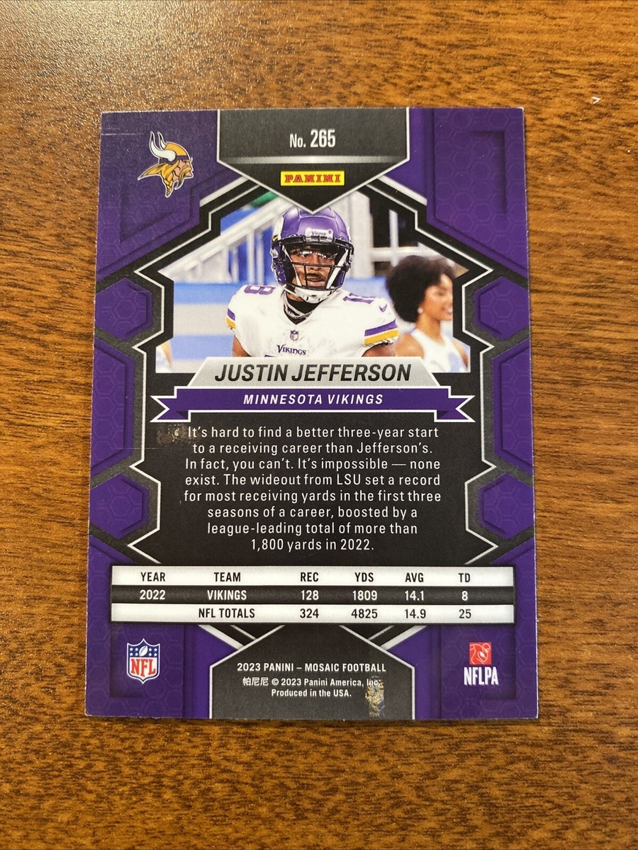 Justin Jefferson 2023 Panini Mosaic #265 National Pride Card