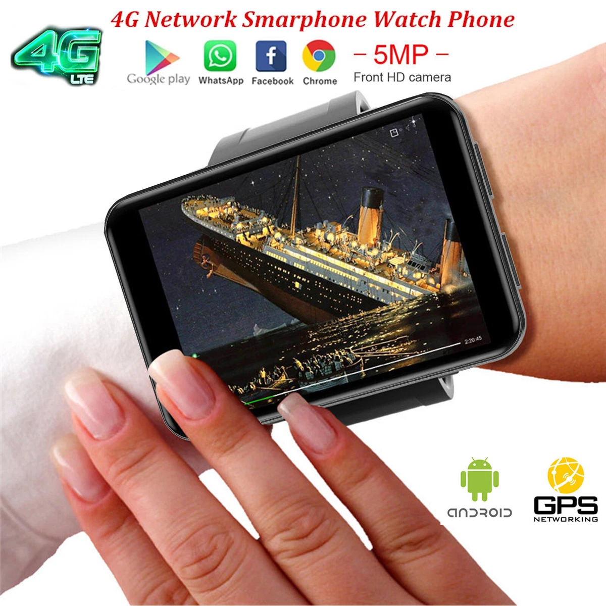 Hand watch mobile 4g sale