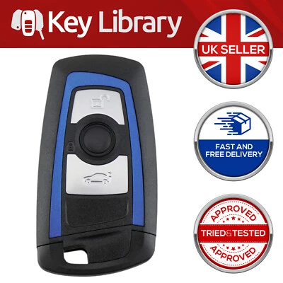 KEY LIBRARY BMW Blue Remote Car Key Fob Case Cover For 1 2 3 4 SERIES F20 F22 F30 F31 F32
