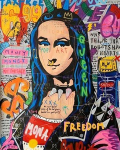 Mona Lisa Street Graffiti Art Funny Modern Canvas Paintings Wall Art Posters Ebay
