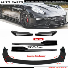 Front Bumper Lip Splitter Spoiler Side Skirt For Porsche Panamera 2010-22 Front Bumper Lip Splitter Spoiler Side Skirt For Porsche Panamera 2010-22