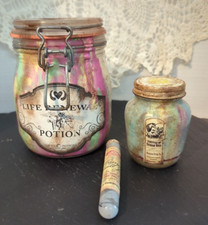 Halloween Decor, Witches Potion Bottles, Life Renewal, Unicorn, Skull