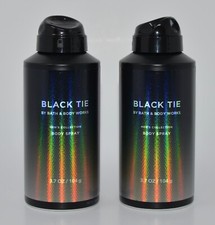 2 BATH  BODY WORKS BLACK TIE MEN'S COLLECTION BODY SPRAY MIST 3.7 OZ SAGE TONKA