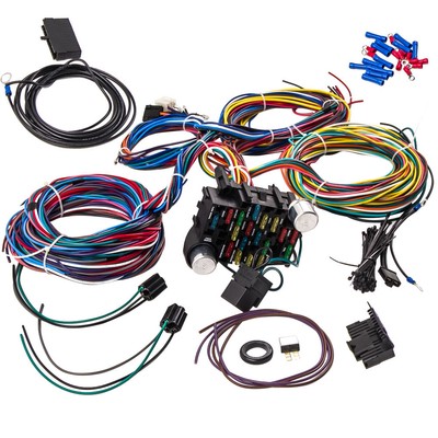 Extra Long 21 Circuit Wiring Harness for CHEVY FORD Hotrods UNIVERSAL