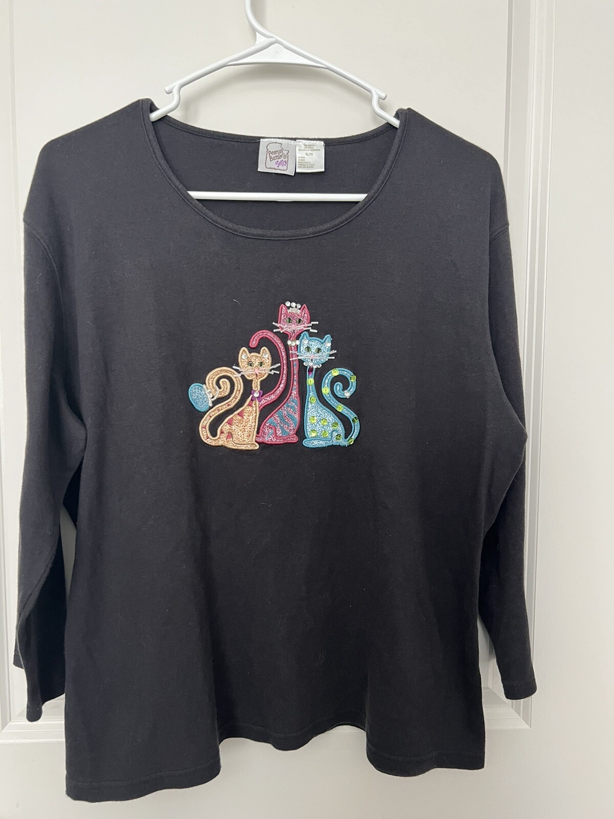 Camiseta negra Peanut Butter & Jelly Cat