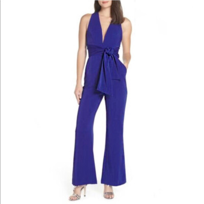 【まっく】 Harlyn YR-5085 Tie Waist Sleeveless Jumpsuit SZ M Blue | eBay