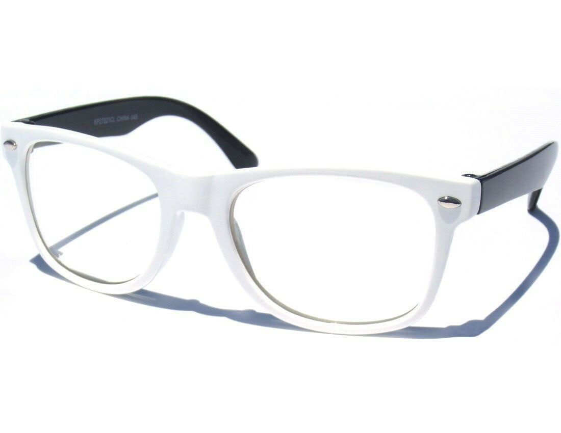 Optical Horned Rim Clear Lens Half Frame Glasses UV400 3 Colors