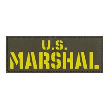 Patch taglio laser 3x8 riflettente hi viz US Marshal Ranger verde forze dell'ordine