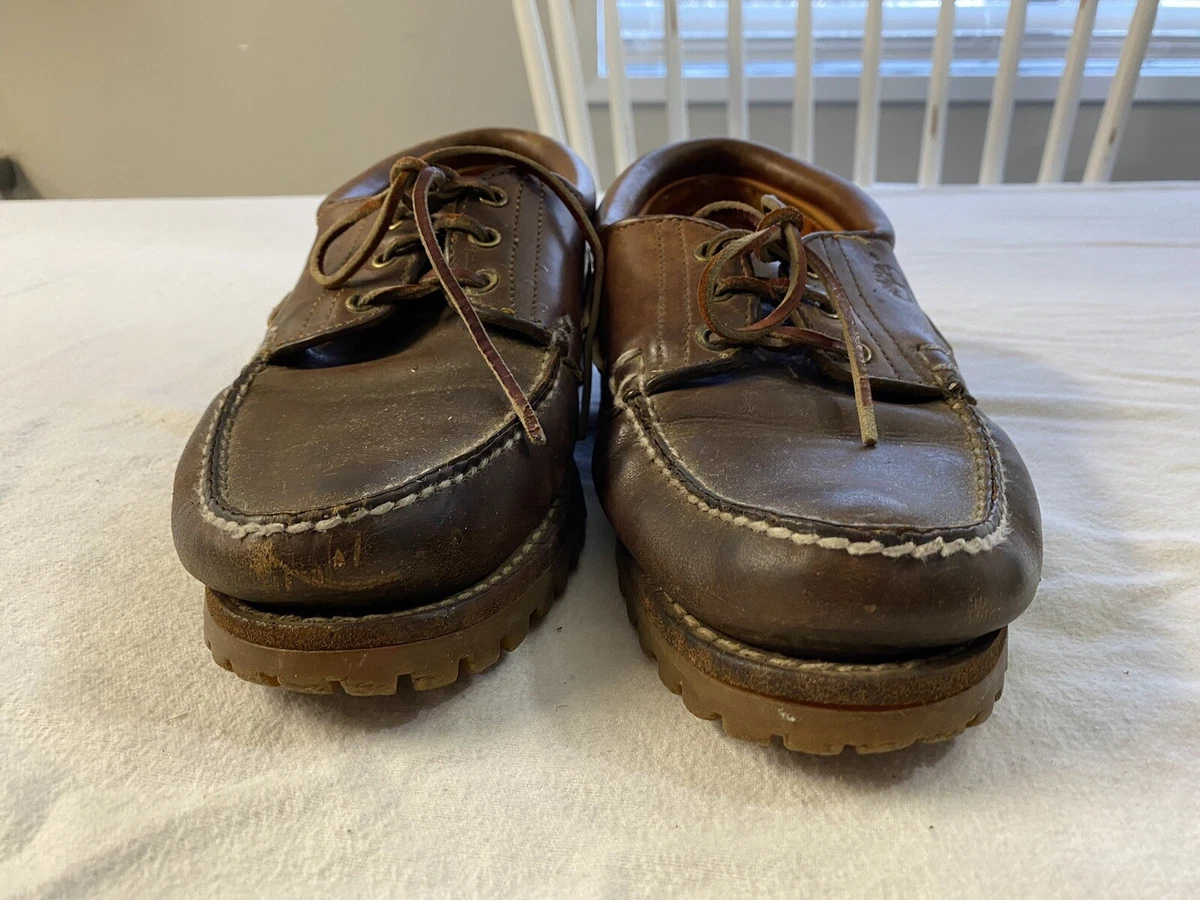 TIMBERLAND 50009 CLASSIC 3 EYE LUG MEN S BROWN LEATHER BOAT SHOES