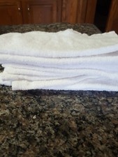 Lot Of 10 Washcloths 100 cotton thick white unbranded