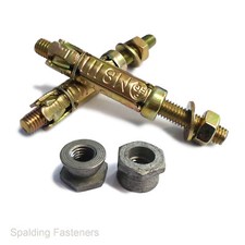 M8,M10,M12 Security Bolt and Shear Nuts Ideal motorbike motorcycle ground anchor