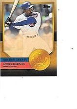 Andre Dawson HOF 2012 Topps Golden Greats Baseball Card #GG-76 NM Chicago Cubs