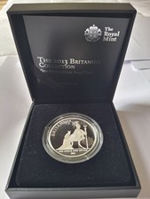 2013 UK Britannia 1oz 0.999 Pure Silver Proof Coin. 1st year & low mintage.
