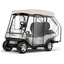 Golf Cart Enclosure - 2 2 Drivable Rain Cover for Short Roof 58" Light Khaki