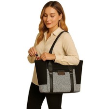 Steve Madden Shoulder Bag Tote Satchel Handbag Purse Black White Women's WOMAN'S