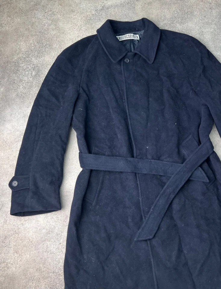 古着dirk bikkembergs羊毛腰带大衣 — 第 3/4 张图片