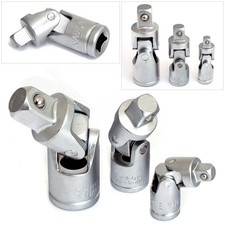 Universal Joint Socket Adapters 3pc Flexible Swivel Knuckle 1/4in. 3/8in. 1/2in.