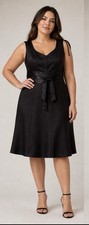 NEW Patra Dress 10 Petite Little Black Dress Flare Hem Edge Sweetheart Neckline