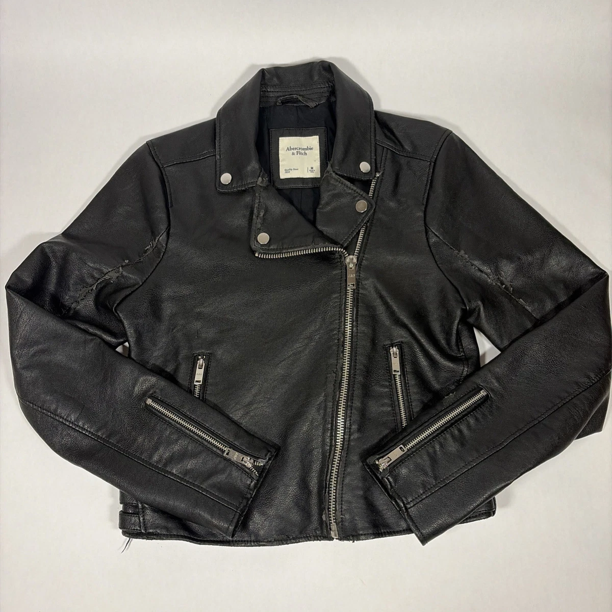 abercrombie leather jacket products for sale | eBay