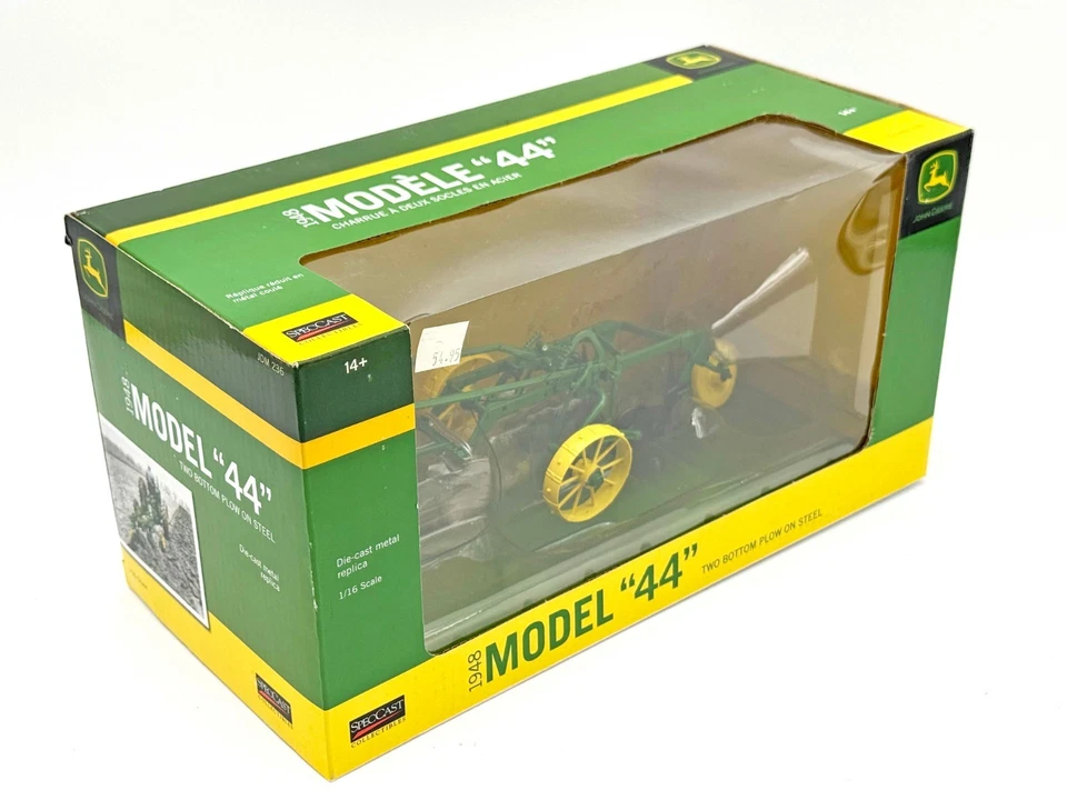 1/16 1948 John Deere modelo 44 arado de dos partes inferiores en acero Foto 2 de 3