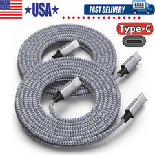 60W USB-C to USB-C Cable Fast Charger lot PD Nylon Cord For iPhone 17 16 Samsung
