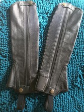Demi-chaps en cuir italien BEVAL jeunesse