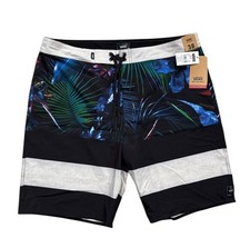 NEW Vans Shorts Mens Sz 38 Blue Floral Era Board Shorts 10" Inseam Beach Summer