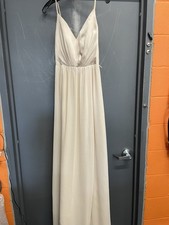 White by Vera Wang Bodice with Chiffon Skirt Champagne Formal Dress Size 0 NWT