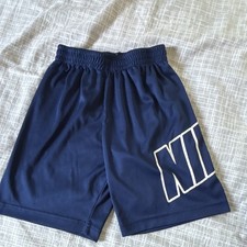 Nike Dri-FIT Boys Training Athletic Shorts Elastic Waist Blue Size 7/L