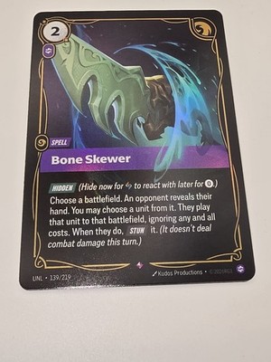 Bone Skewer Foil Rare Unleashed 139/219 Riftbound NM