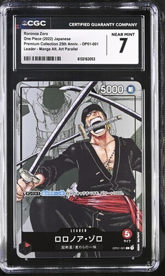 #ad 2022 ONE PIECE JP RORONOA ZORO 25TH LEADER MANGA ALT ART OP01 001 CGC 7 $21.99