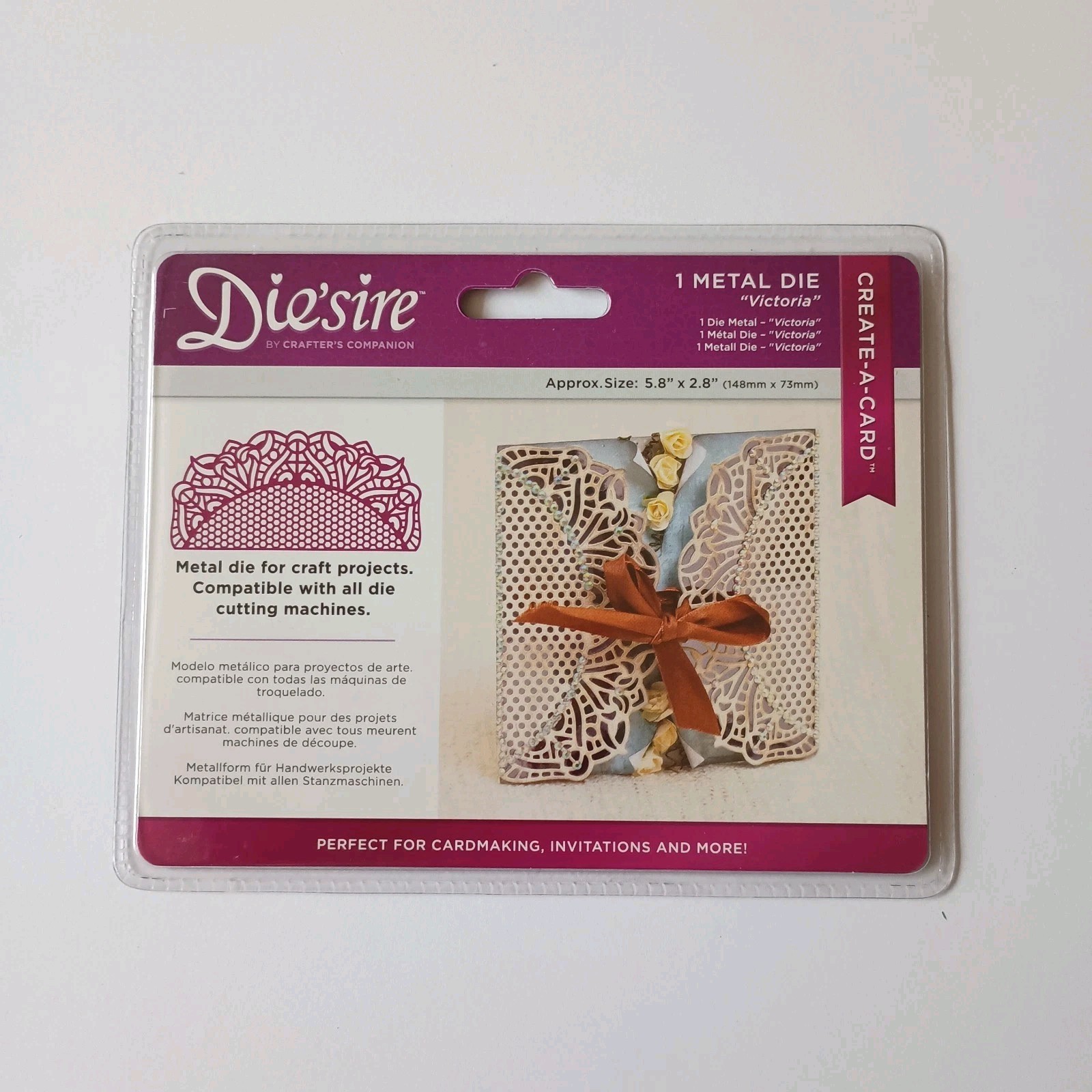 Die'sire Create-a-Card Die Victoria Decorative  Cardmaking Crafters Companion