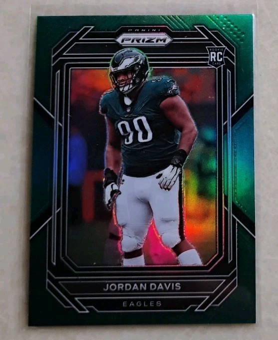 Jordan Davis 2022 Panini Green Prizm Rookie #371 Philadelphia Eagles