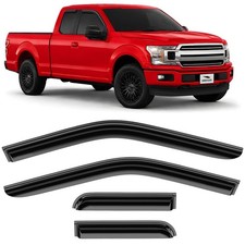 Sun Rain Visors Wind Rain Guards for 2015-2026 Ford F-150 SuperCab SHATTERPROOF
