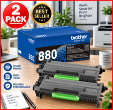  2 Pack Original Brother TN880 Black Super High Yield Toner Cartridge Genuine