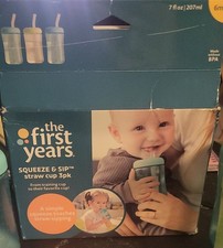 The First Years Squeeze  Sip Straw Cup 3 Pack