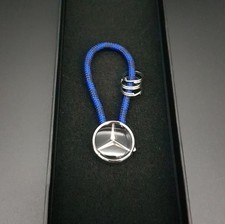 NEU Mercedes-Benz Original Schl&uuml;sselanh&auml;nger "Mumbai" blau Edelstahl B66956755