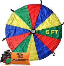 Kids Play Parachute Rainbow Parachute Toy Tent Game for Kids Gymnastics Cooperat