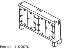 Details-West Electric Relay Cabinet (4 Dr) - HO Scale Model Railroad Trackside