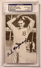 Rube Marquard Autographed Postcard. PSA/DNA Authenticated Baseball.